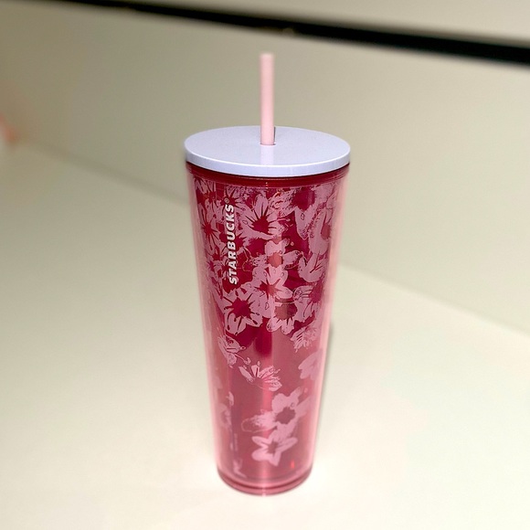 NEW Starbucks Washing DC 🌸Cherry Blossom Acrylic Venti Tumbler w/Lid & Straw 🌸 - Picture 3 of 5
